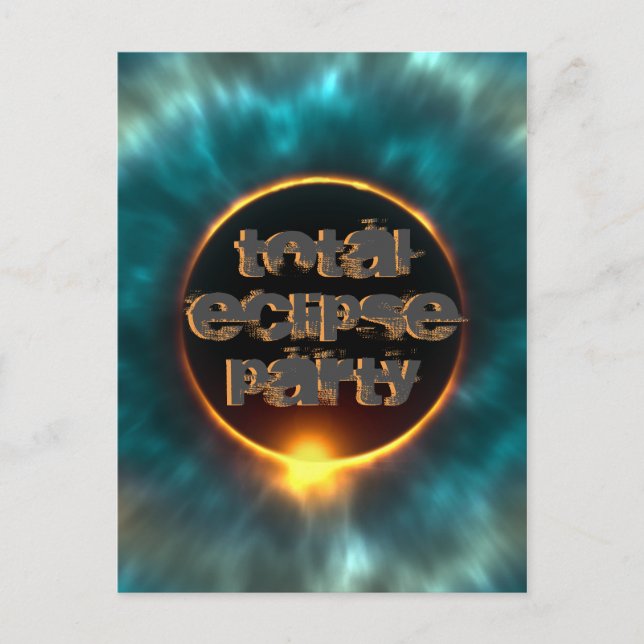 TOTALT SOLAR ECLIPSE VYKORT (Framsida)