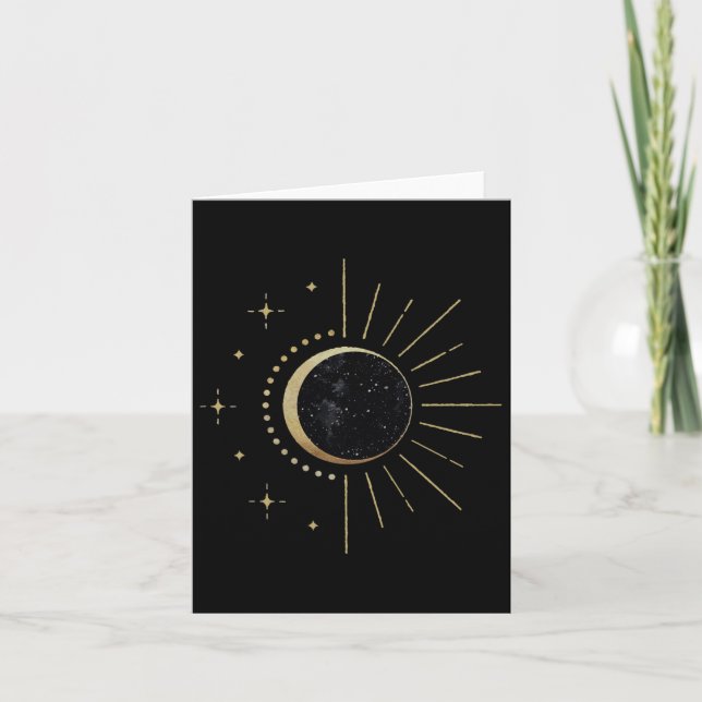 Totalt solariskt Eclipse Väg av total Kort (Framsida)