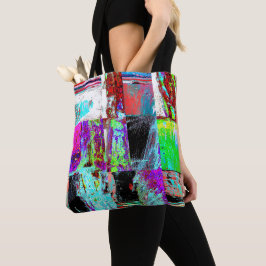 Tote – Abstract Grid Tygkasse
