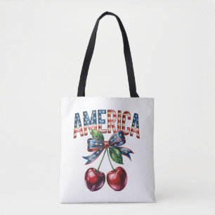 Tote-America Axel Tote Patriotisk Körsbärstote Tygkasse