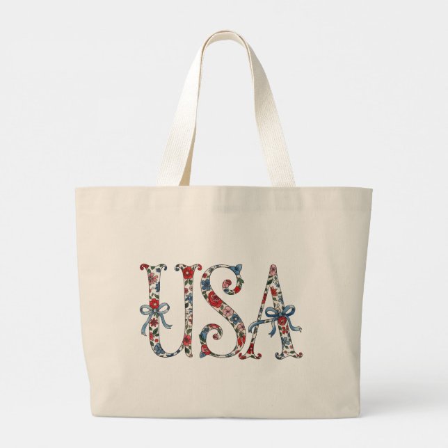 Tote Bag-American Independence Tote Bag Jumbo Tygkasse (Baksida)