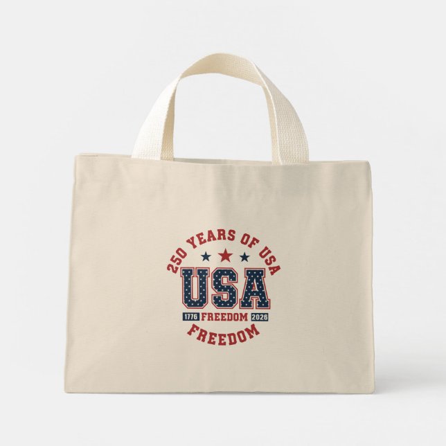 Tote Bag-American Independence Tote Bag Mini Tygkasse (Baksida)