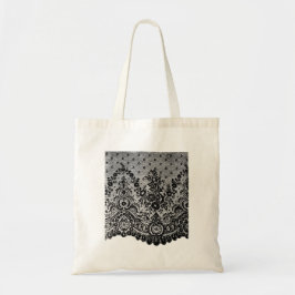 TOTE BAG ANTIQUE SNÖRE MÖNSTER ANPASSANAMN TYGKASSE