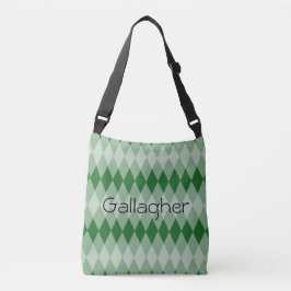 Tote Bag (ao) - Argyle Mönster med Namn Axelväska