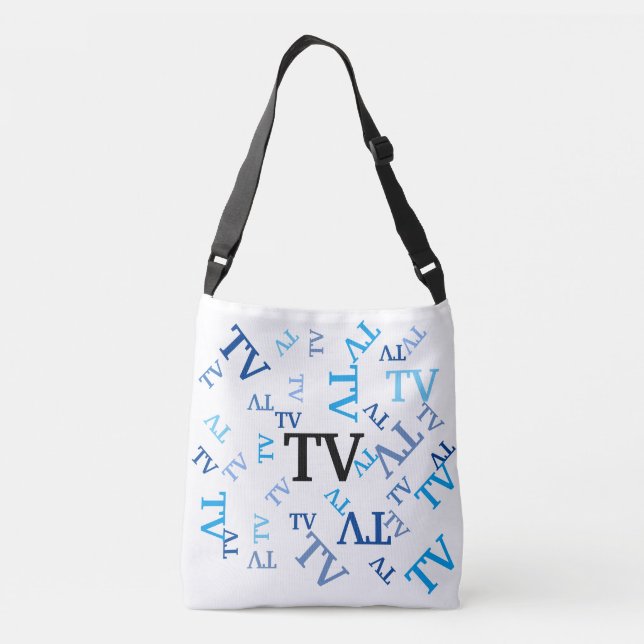 Tote Bag (ao) - Blue Initialer Axelväska (Baksida)