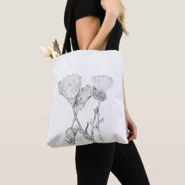 Tote Bag (ao) - Calendula Flowers till Färg Tygkasse