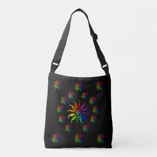 Tote Bag (ao) - Färg hjul på svart Axelväska