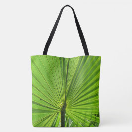 Tote Bag (ao) - Grönt Handflatan Frond Tygkasse