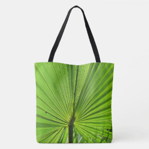 Tote Bag (ao) - Grönt Handflatan Frond Tygkasse