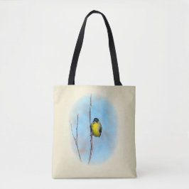 Tote Bag (ao) - Gult Finch på Gren Tygkasse