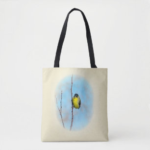 Tote Bag (ao) - Gult Finch på Gren Tygkasse