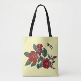 Tote Bag (ao) - Hibiscus Blommar och huvudstäder Tygkasse