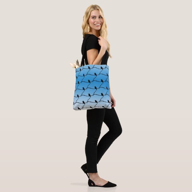 Tote Bag (ao) - Hummingbird Mosaic Tygkasse (På modell)