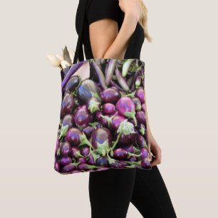 Tote Bag (ao) - Lila Vegetables Tygkasse