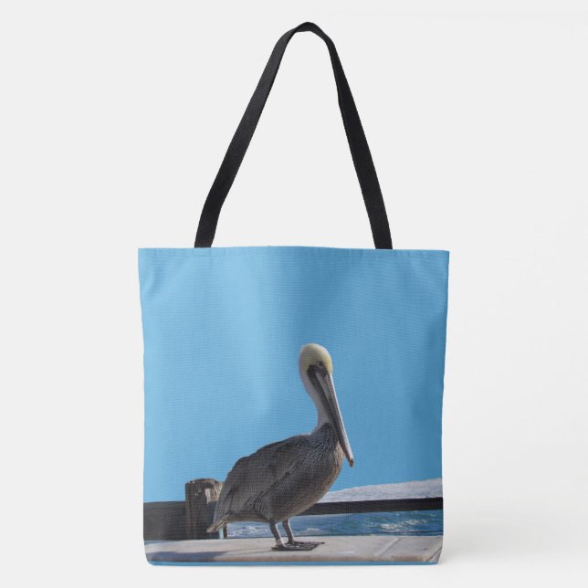 Tote Bag (ao) - Pelican i Sol Tygkasse (Framsida)