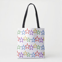 Tote Bag (ao) - Rader av Färgad Stars