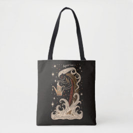 Tote Bag Aquarius Celestial Zodiac Art Tygkasse