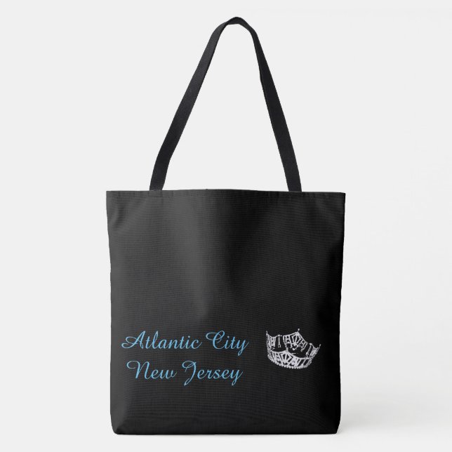 Tote Bag Atlantic City Miss America Stil Krona Tygkasse (Framsida)