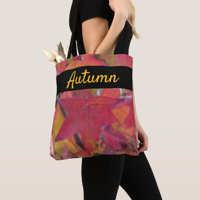Tote Bag - Autumn Leaves Tygkasse (Närbild)
