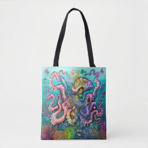 Tote Bag av bläckfisk Tygkasse