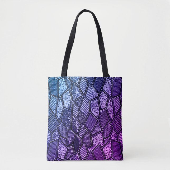 Tote Bag av ultra Violet Mosaic-glas Tygkasse (Framsida)