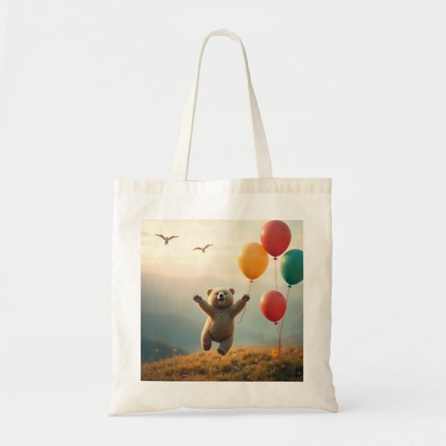 Tote bag baby har ballonger med ballonger tygkasse (Framsidan)