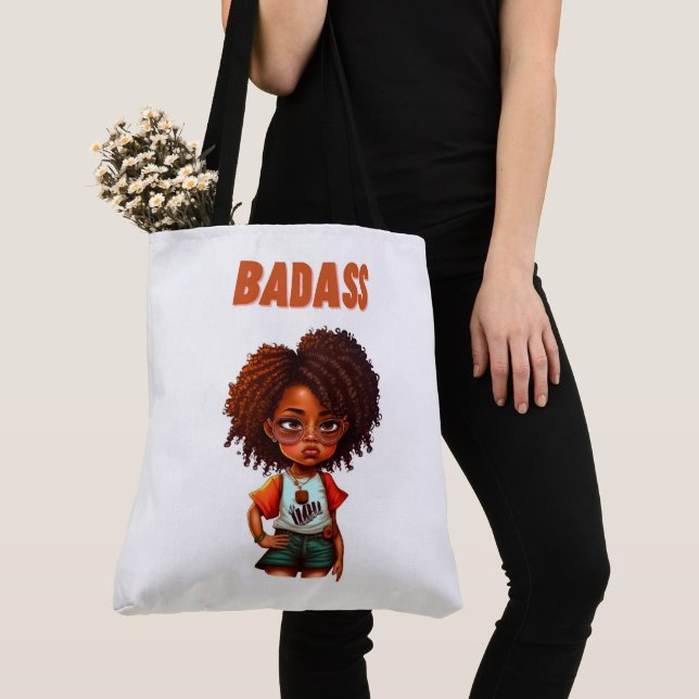 Tote Bag BADASS Tygkasse (Närbild)