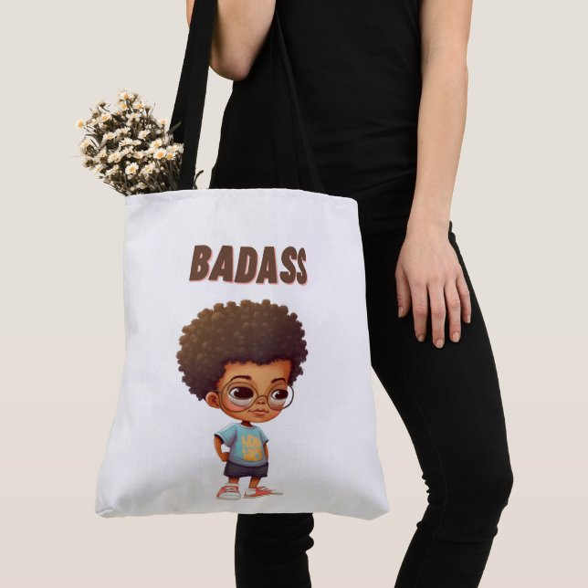 Tote Bag BADASS Tygkasse (Närbild)