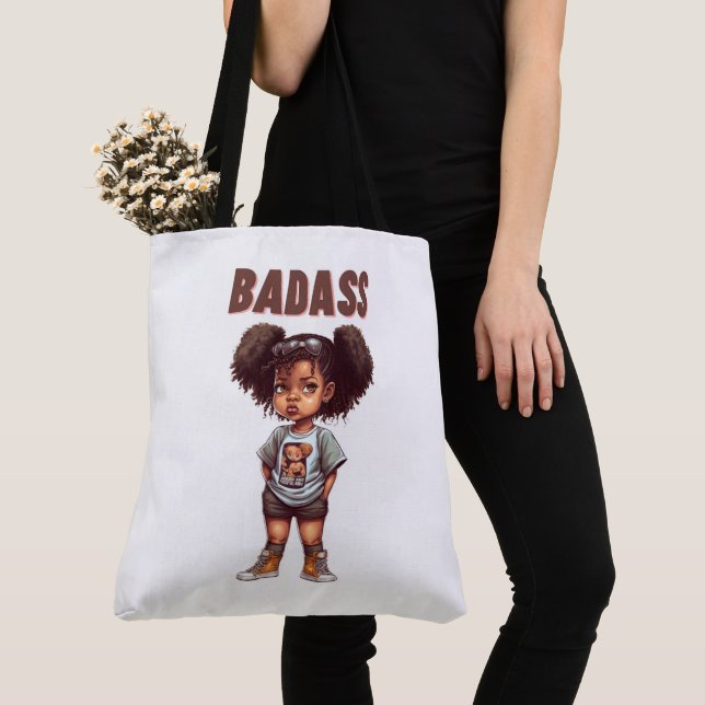 Tote Bag BADASS Tygkasse (Närbild)