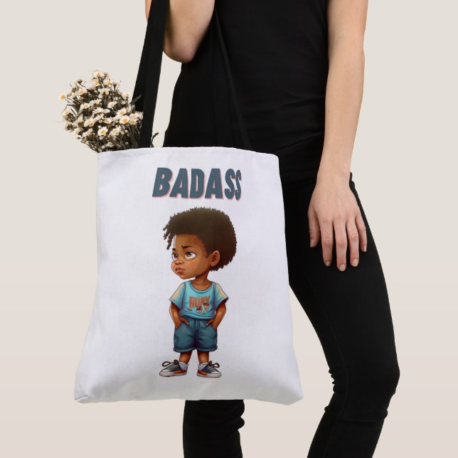 Tote Bag BADASS Tygkasse (Närbild)