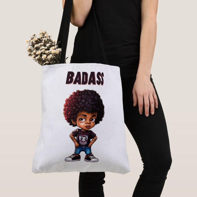 Tote Bag BADASS Tygkasse (Närbild)