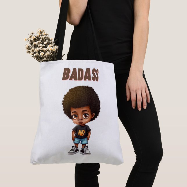 Tote Bag BADASS Tygkasse (Närbild)