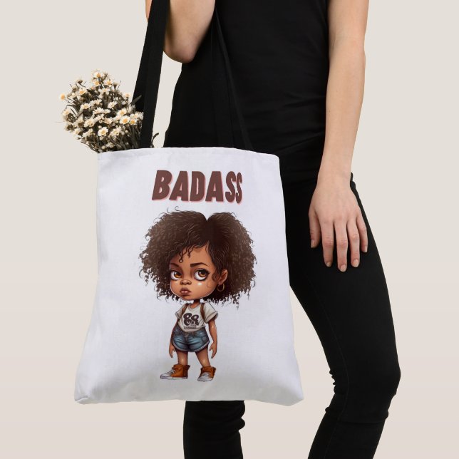 Tote Bag BADASS Tygkasse (Närbild)
