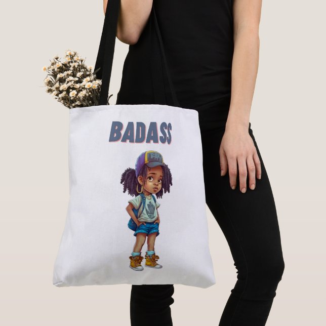 Tote Bag BADASS Tygkasse (Närbild)
