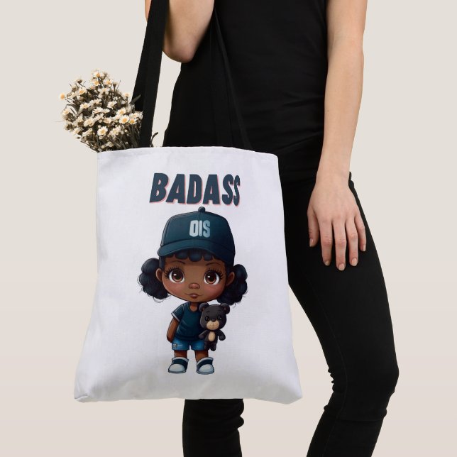 Tote Bag BADASS Tygkasse (Närbild)