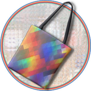 TOTE BAG - Bag av många regnbåge Färg Tygkasse