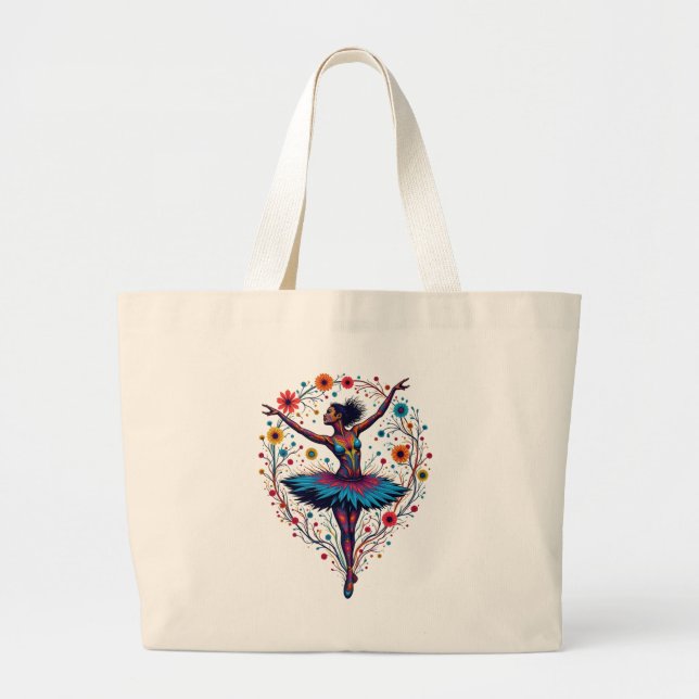 Tote bag "Bailarina" GRANDE Jumbo Tygkasse (Framsidan)