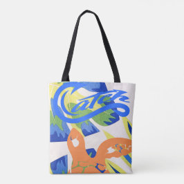 Tote Bag. Beach. Fångst Tygkasse