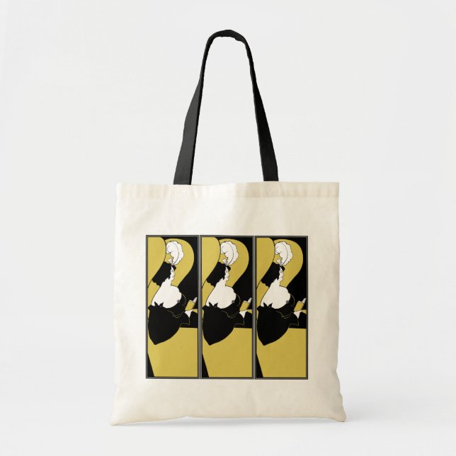 Tote Bag: Beardsley Illustration- Gulten Bok Tygkasse (Framsidan)