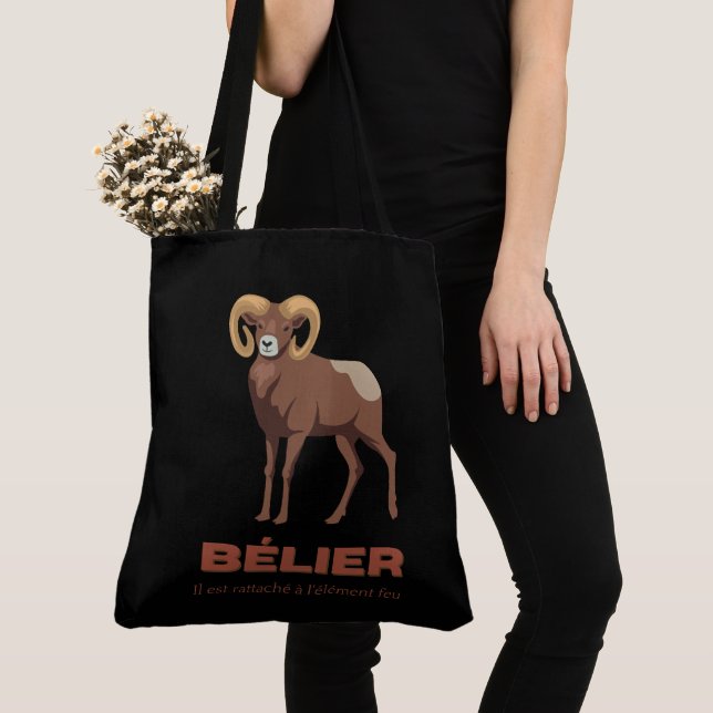 Tote Bag Bélier Tygkasse (Närbild)