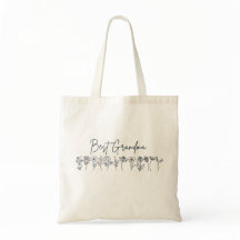 Tote Bag - Best Grandma Wildblommor