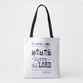 Tote bag bible scripture inspired joshua 24 tygkasse