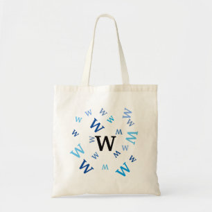Tote Bag - Blå Bokstäver Tygkasse