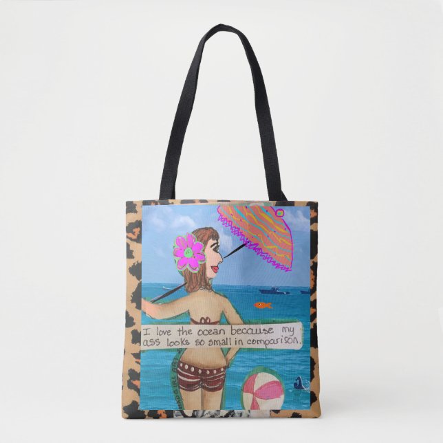 Tote bag - Black hund  Tygkasse (Framsida)