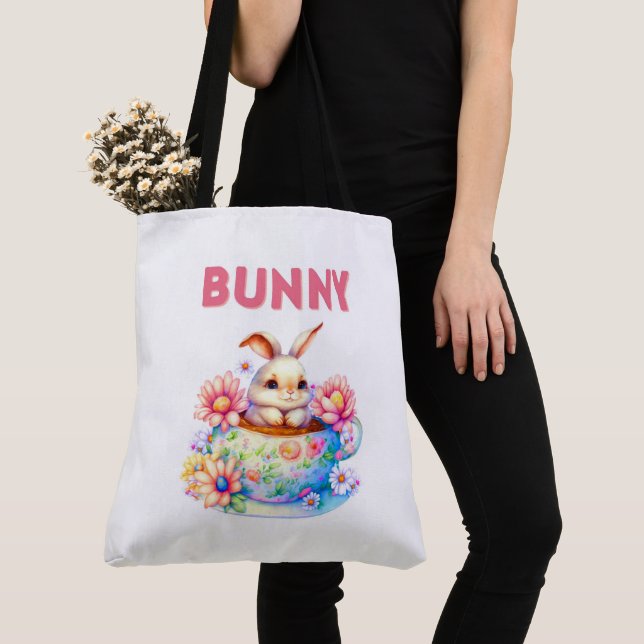 Tote Bag Bunny Tygkasse (Närbild)