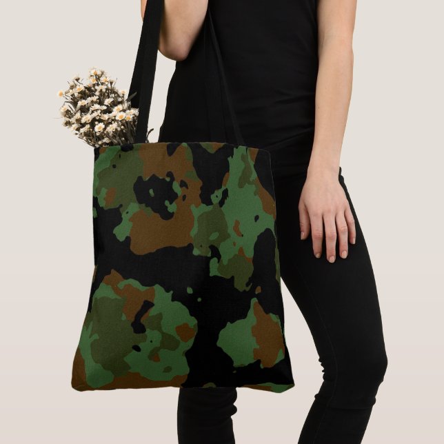 Tote Bag camouflage army Tygkasse (Närbild)