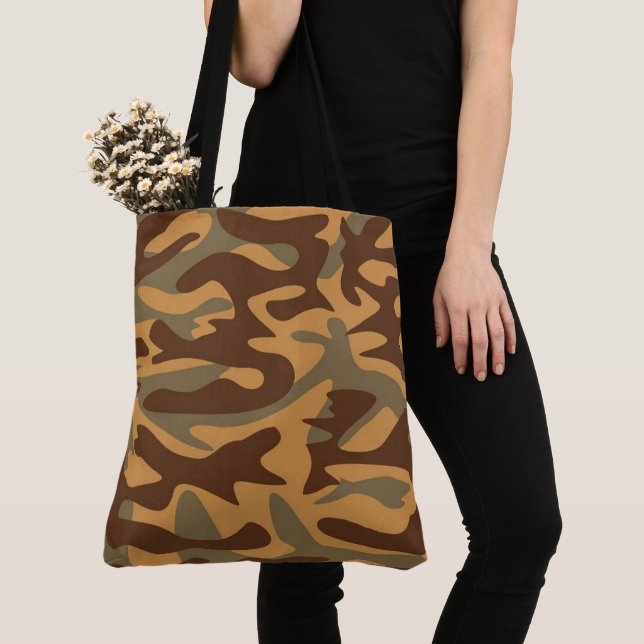 Tote Bag camouflage army Tygkasse (Närbild)