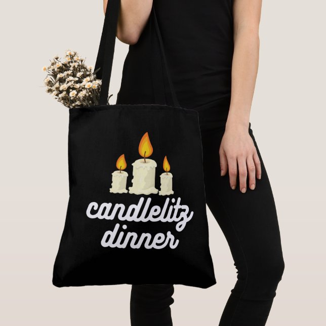 Tote Bag candlelit dinner Tygkasse (Närbild)