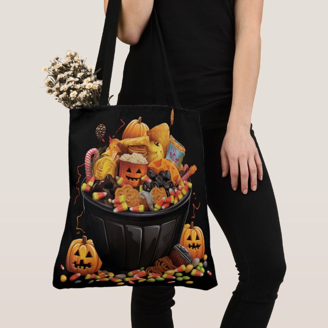 Tote Bag Candy Cauldron Delights: Tygkasse (Närbild)