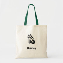 Tote Bag - Cat Brev B med Namn